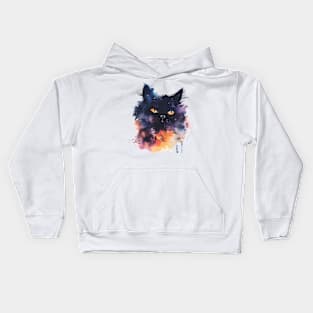 Persian Cat Water Color Pop Art Design for Cat Lover Kids Hoodie